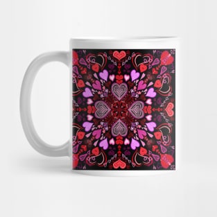 Variation of Valentines on Black Mug